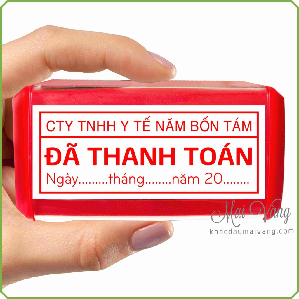 con dấu đã thanh toán