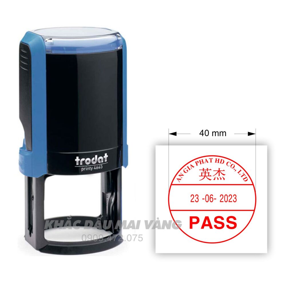 khắc dấu QC - PASS