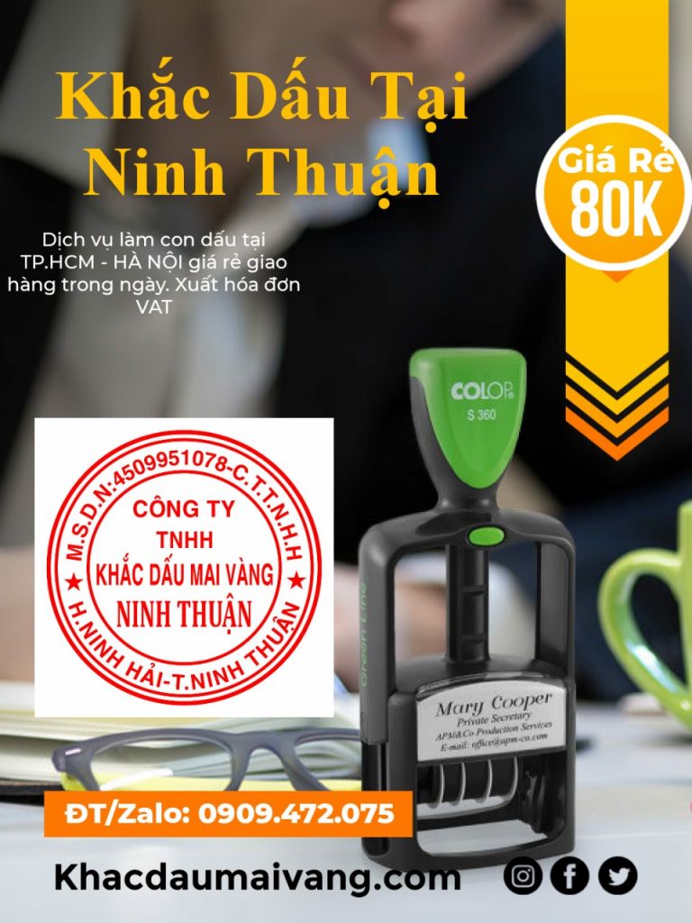 Nhận Khắc Dấu Tròn Tại Ninh Thuận - 0909 472 075 Làm Con Dấu Giá Rẻ Giao Hàng Tận Nơi, Luôn Có Nhiều Ưu Đãi Giảm Giá Khách Làm Số Lượng Nhiều - Xuất Hóa Đơn VAT 10%