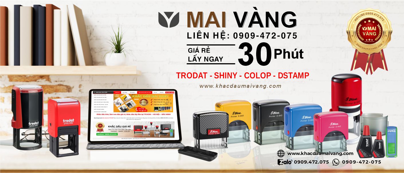 khắc dấu Mai Vàng Lấy Liền