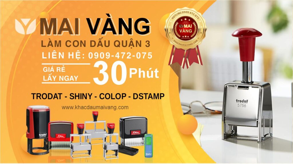 Khắc dấu tại Hai Bà Trưng Quận 3
